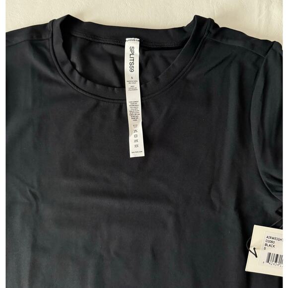 Splits59 Black Air Weight Long Sleeve Crop Top - Picture 5 of 8